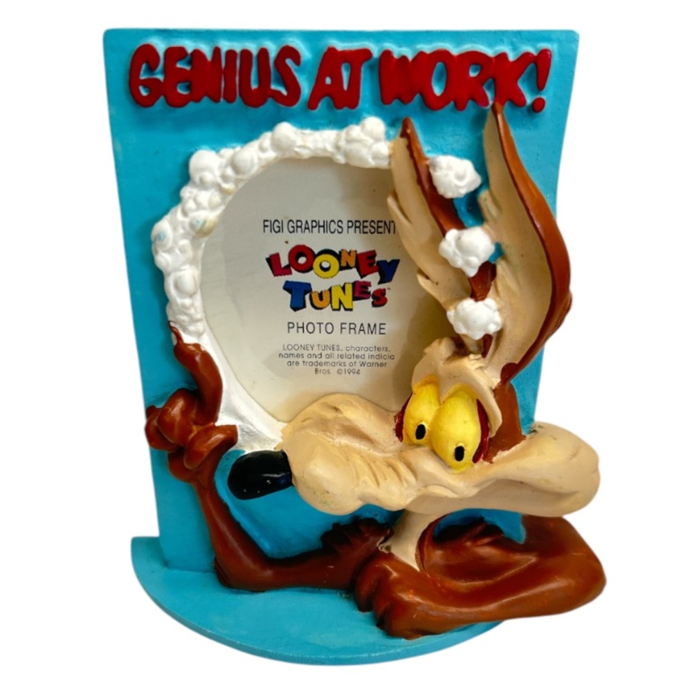 Vintage Collectible Looney Tunes Wile E. Coyote Stand -Ups Photo Frame 1994